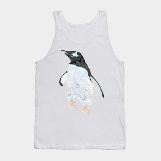 Marbled Paper Gentoo Penguin Tank Top